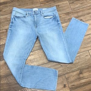 Men’s Light Wash Frame Jeans Slim 36